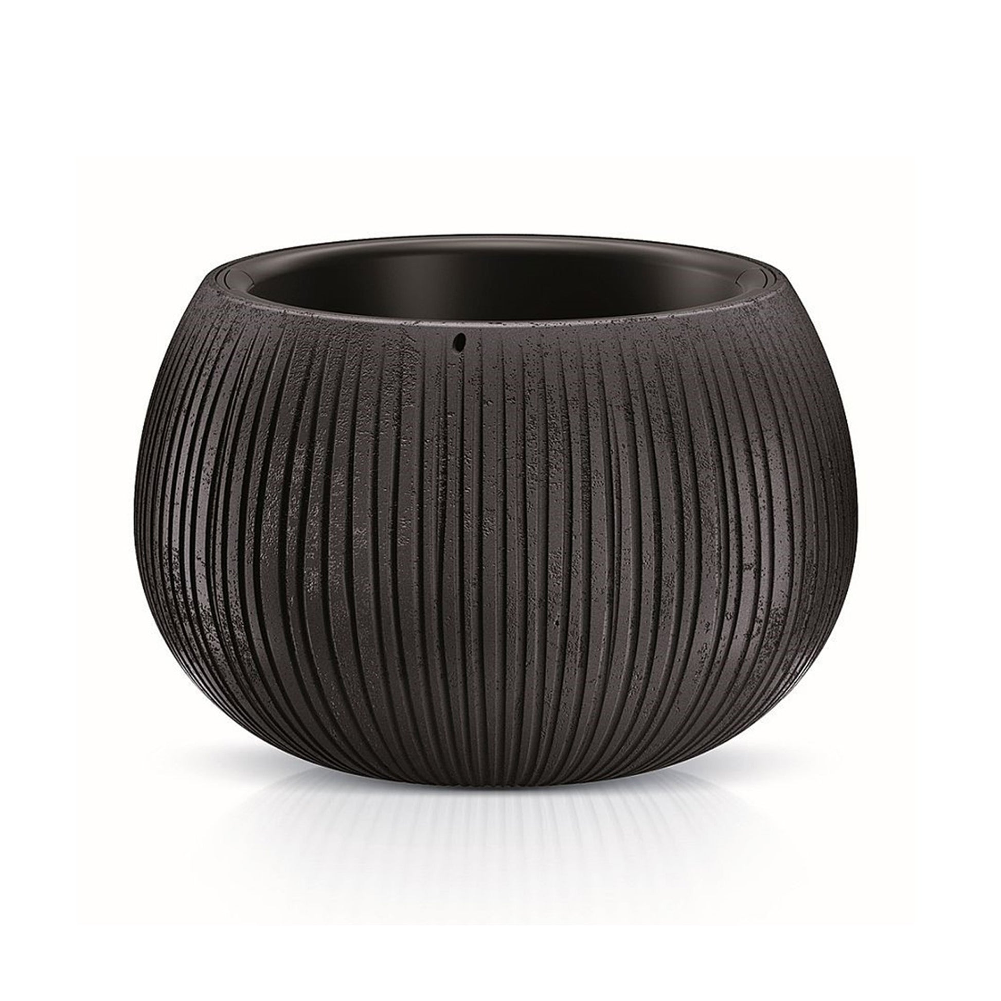 2x Prosperplast Beton Bowl De Plástico Con Depósito En Color Cemento Negro, 11 (alto) X 14,4 (ancho) X 14,4 (profundo) Cms_2