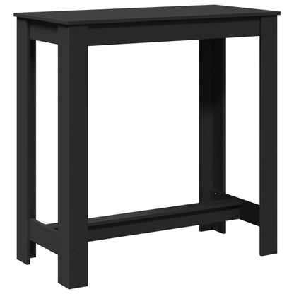 Mesa Alta De Bar Madera Ingeniería Negra 102x50x103,5 Cm_4