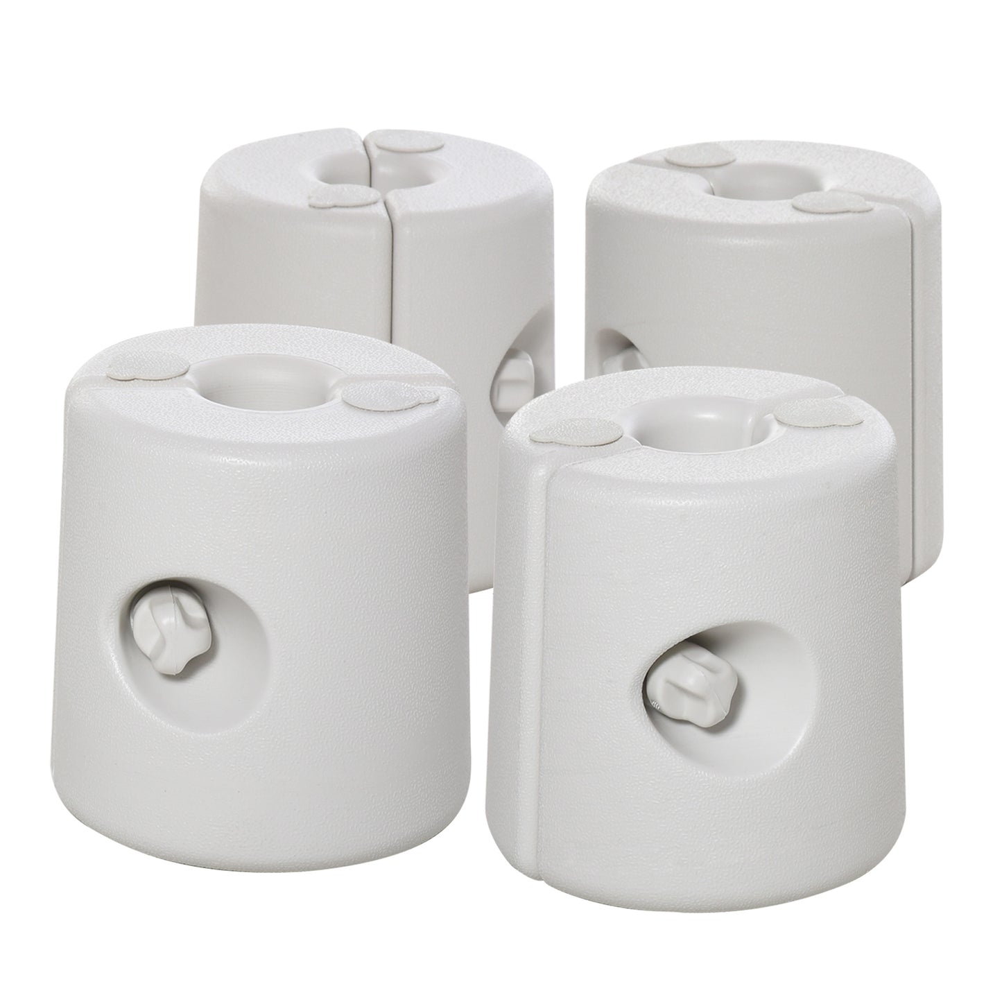 Outsunny Juego De 4 Pesos Para Carpas Rellenables De Agua Ø22/24x25 Cm Blanco_0