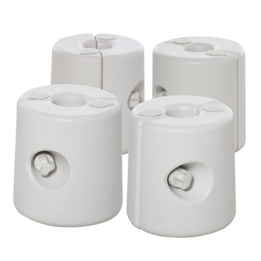 Outsunny Juego De 4 Pesos Para Carpas Rellenables De Agua Ø22/24x25 Cm Blanco_0