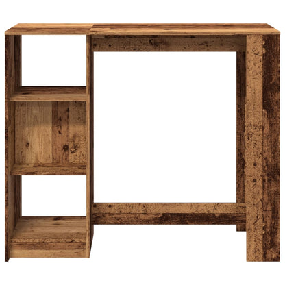 Mesa Bar Con Estante Madera Envejecida 124x46x103,5 Cm_2