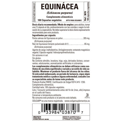 Equinácea, 100 cápsulas de 520mg