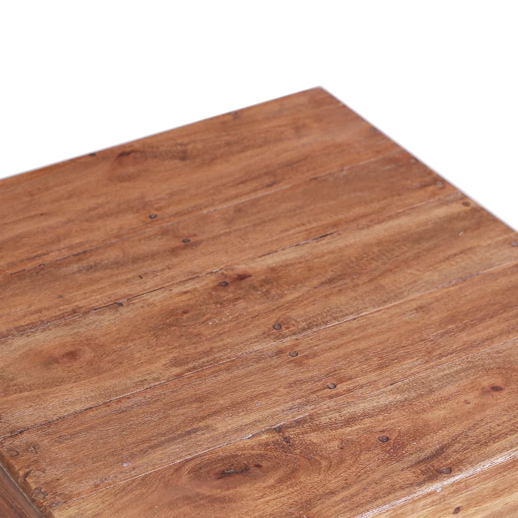 Mesa De Centro De Madera Maciza De Caoba 53x50x50 Cm_2