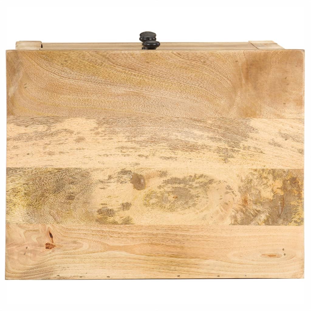 Mesita De Noche De Madera Maciza De Mango 45x35x60 Cm_3