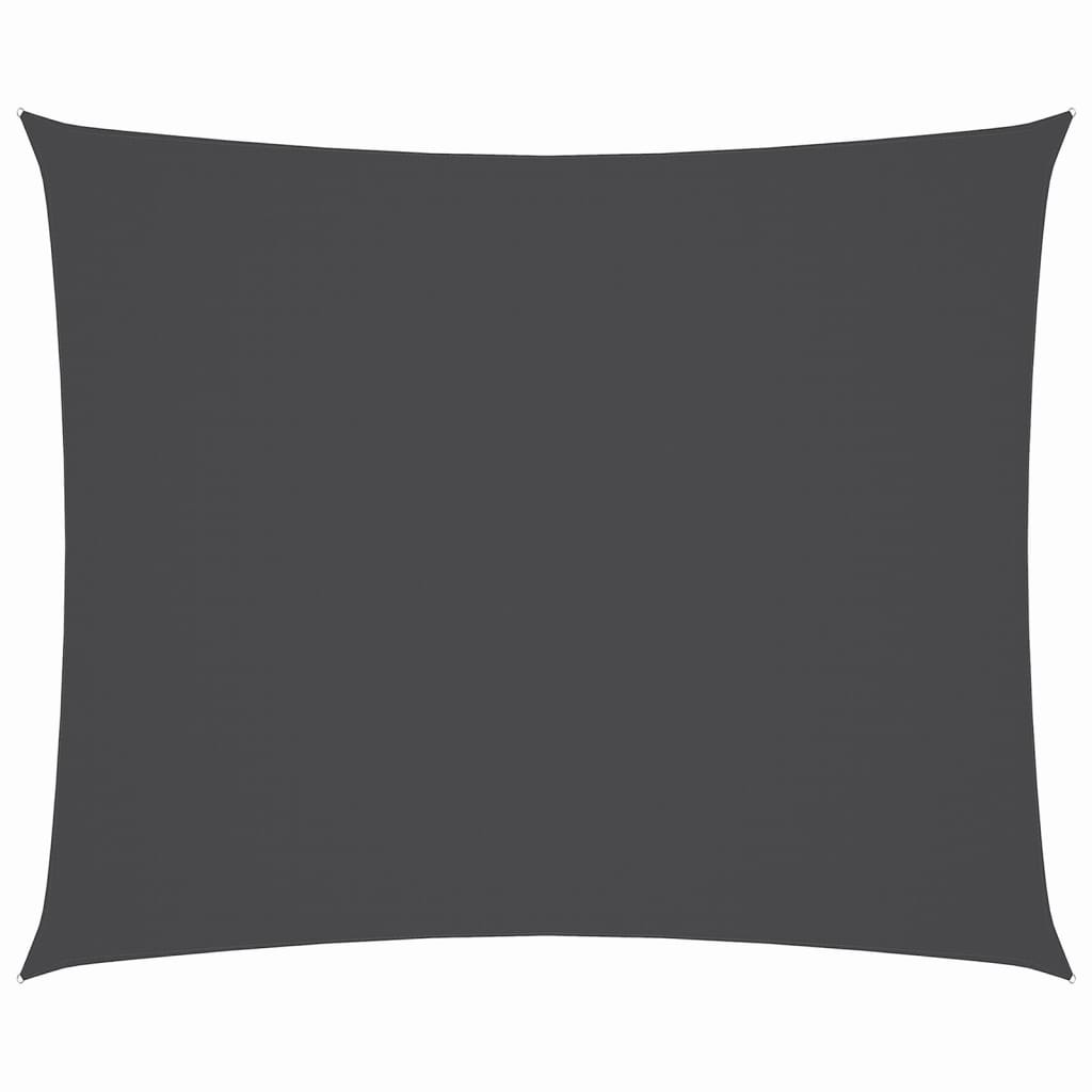 Toldo De Vela Rectangular Tela Oxford Gris Antracita 3x4 M_0