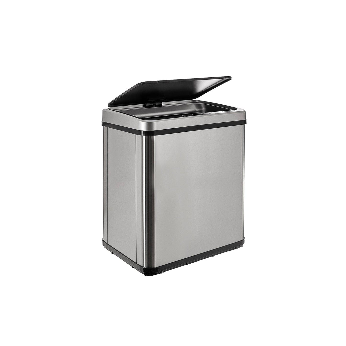 Cubo Inteligente 30l Sin Patas Apertura Auto Gris_0