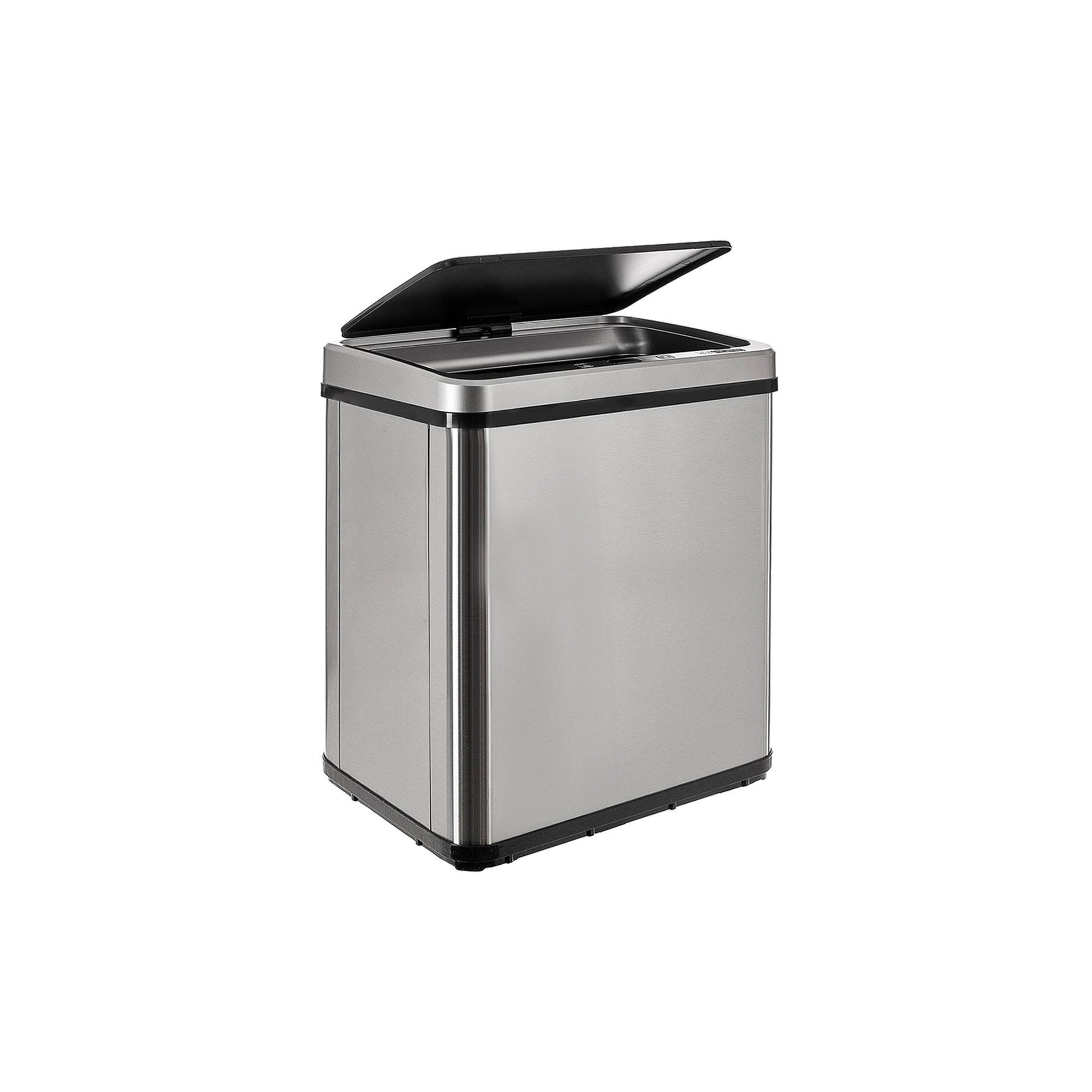 Cubo Inteligente 30l Sin Patas Apertura Auto Gris_0