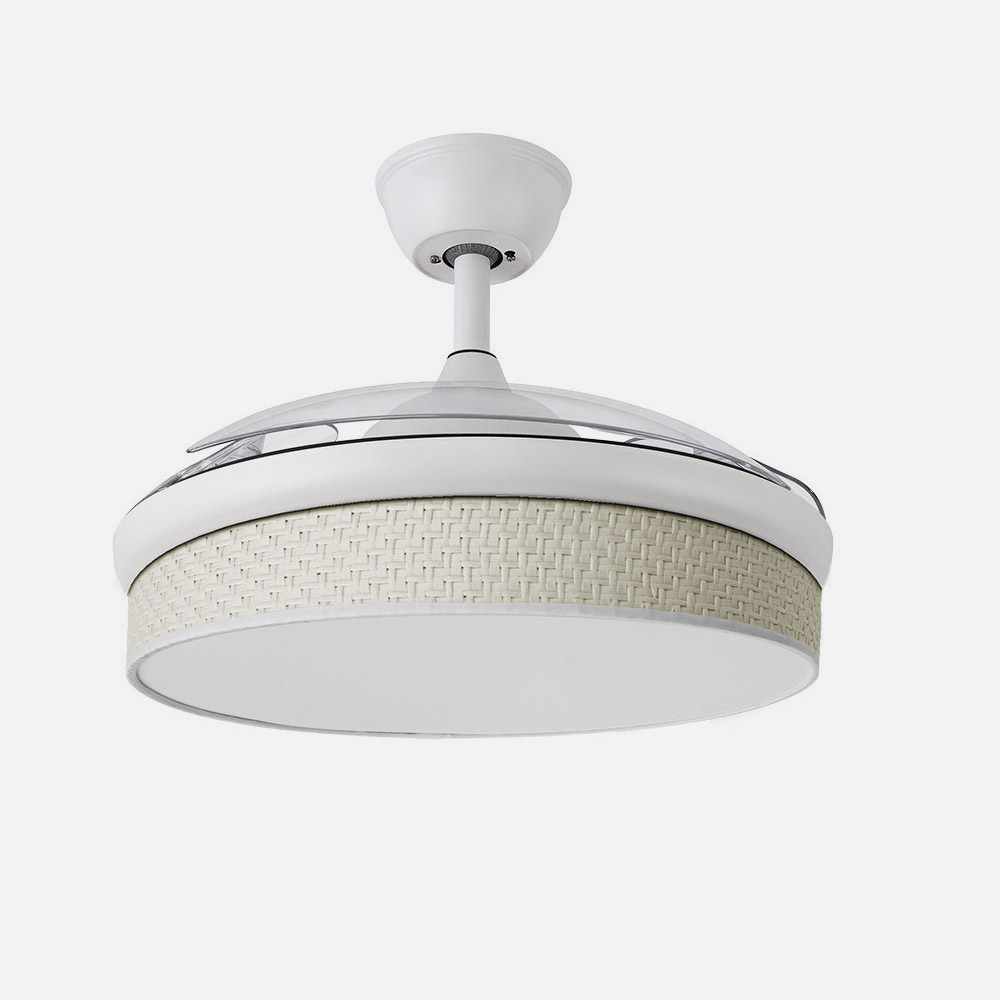 Ventilador Dc Moda 72w Blanco/caã±izo Blanco 108d 3aspas 7200lm 3000k,4000k,6000k Remoto+memoria+temporizador_2