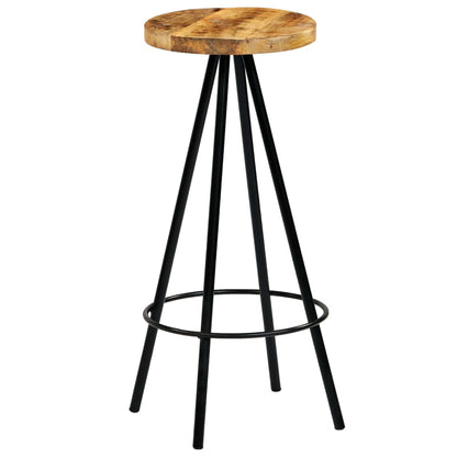 Taburetes De Barra De Cocina 4 Unidades Madera Maciza De Mango_2