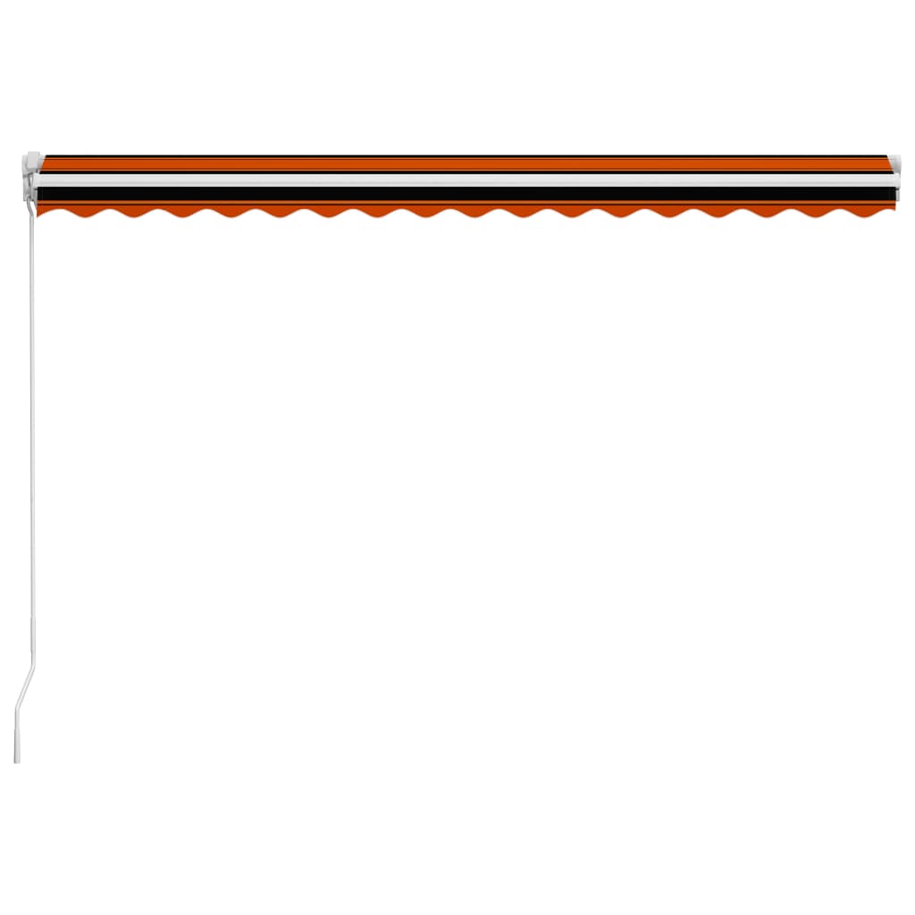 Toldo Manual Retráctil Naranja Y Marrón 400x300 Cm_3