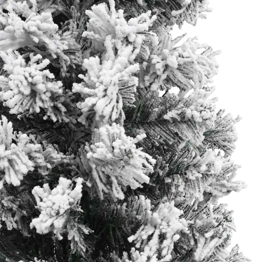 Vidaxl Árbol De Navidad Artificial Delgado Verde Con Nieve Pvc 240 Cm_4