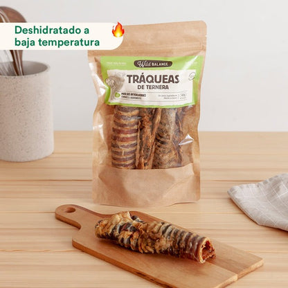 Mordedor natural Tráqueas de ternera Wild Balance 100 g