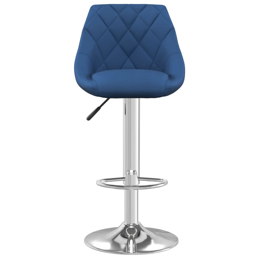 Taburete De Cocina De Terciopelo Azul_1