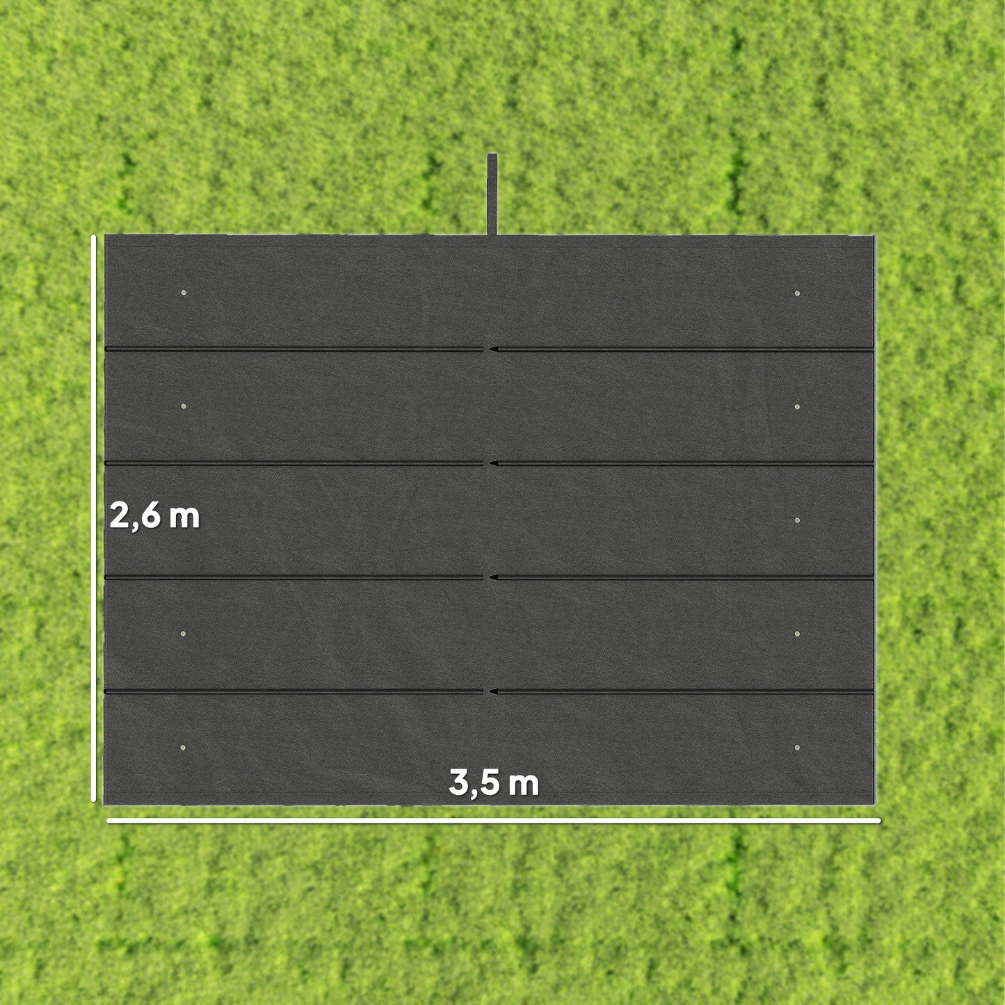 Outsunny Cubierta Para Pérgola Retráctil 3,5x2,6 M Para Marco De 4x3 M Gris_2