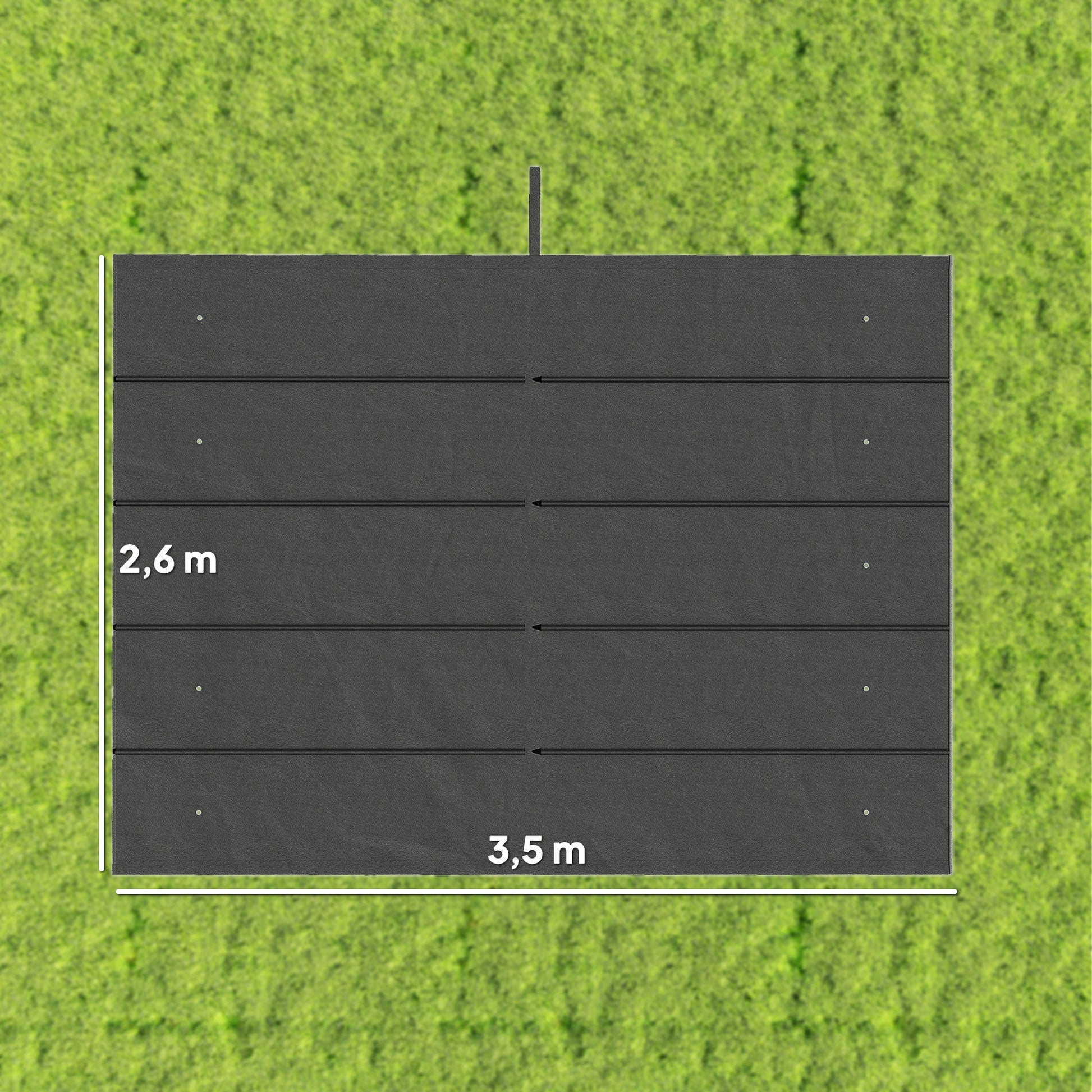 Outsunny Cubierta Para Pérgola Retráctil 3,5x2,6 M Para Marco De 4x3 M Gris_2