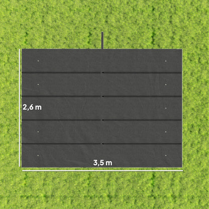 Outsunny Cubierta Para Pérgola Retráctil 3,5x2,6 M Para Marco De 4x3 M Gris_2