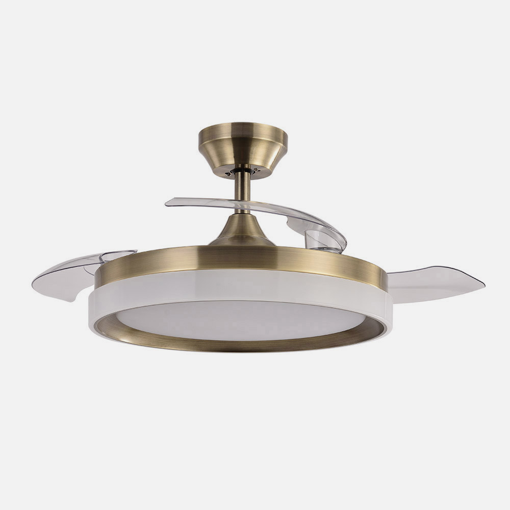 Ventilador Dc Zenit Cuero 72w 3aspas Desplegables 107d 7200lm 6vel 3000k,4500k,6000k, Remoto+temporizador+memoria_3