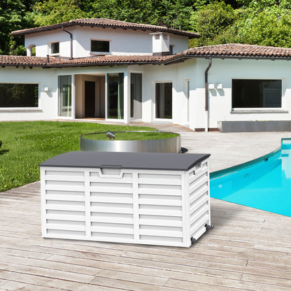 Outsunny Baúl De Almacenaje Exterior 260l Con Asas Y Ruedas Incorporados_1