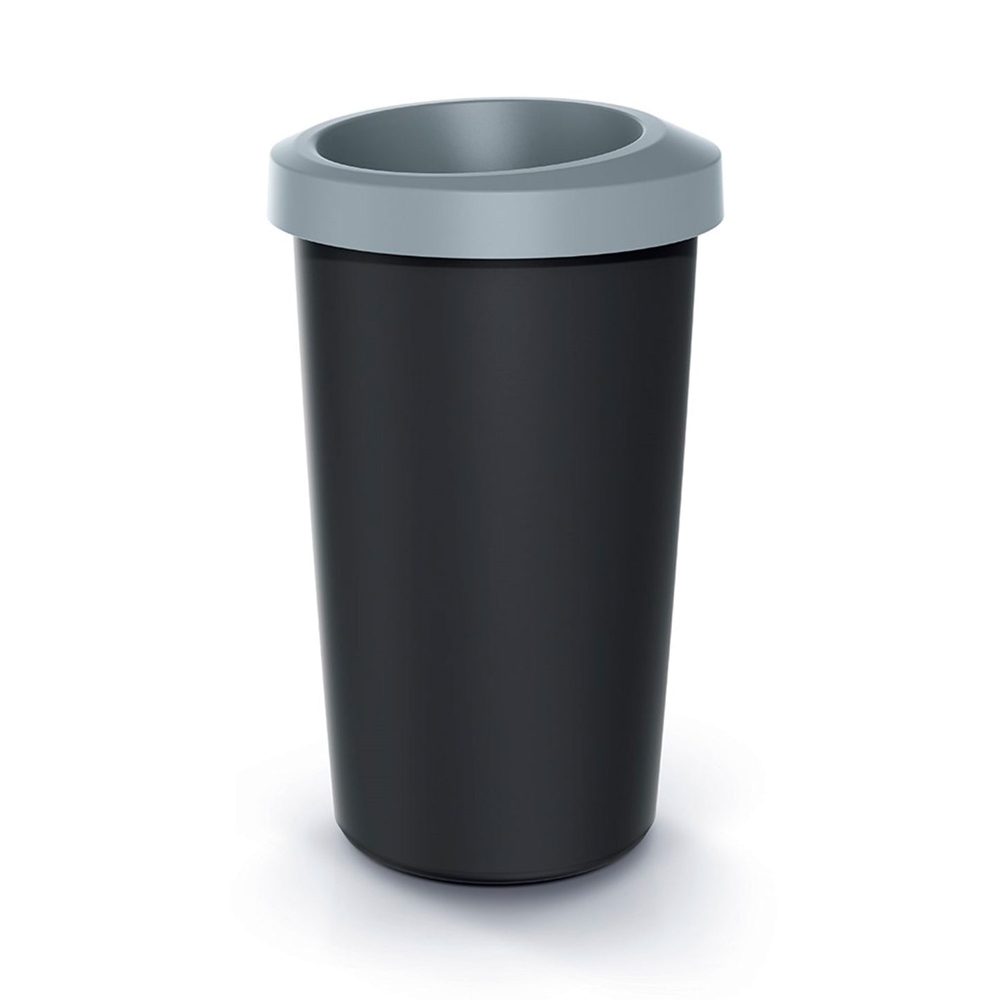 Cubo De Reciclaje 45l Keden En Plástico Con Práctica Tapa Abierta Color Gris._0
