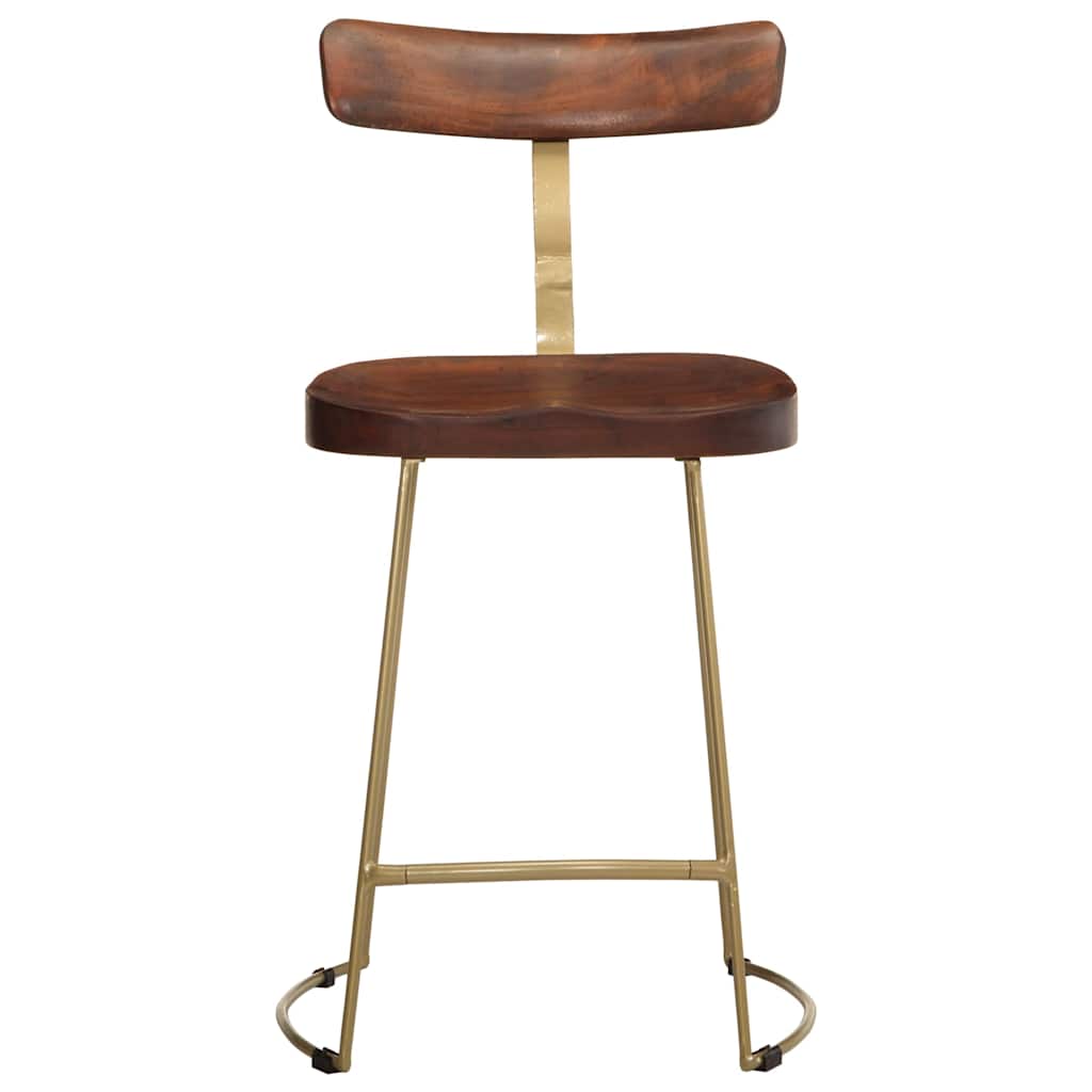 Taburetes De Barra 2 Uds Madera Maciza De Mango 49x43x79 Cm_0