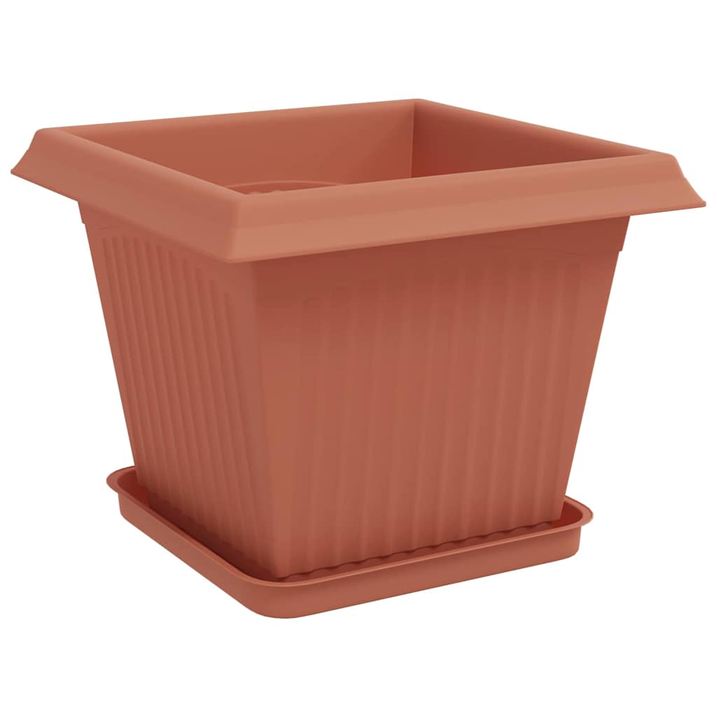 Macetas 24 Pcs Rojo Ladrillo 33 X 33 X 26 Cm Plástico_4