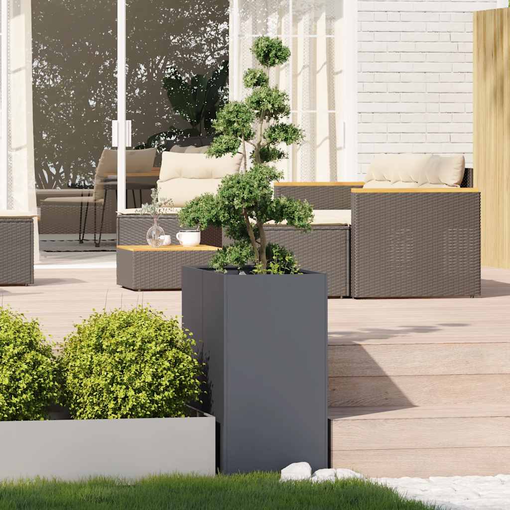 Jardinera Acero Gris Antracita 40x80x80 Cm_2