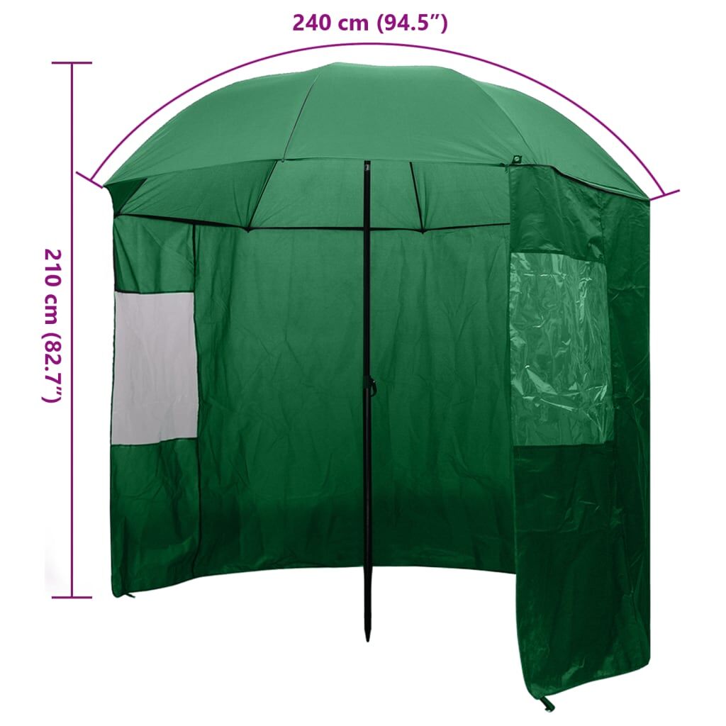 Vidaxl Paraguas De Pesca Verde 240x210 Cm_2