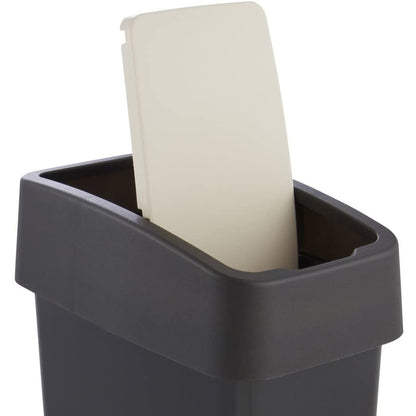 Cubo De La Basura Premium Con Tapa Abatible, Tacto Suave, 10 L, Magne, Gris Grafito_3