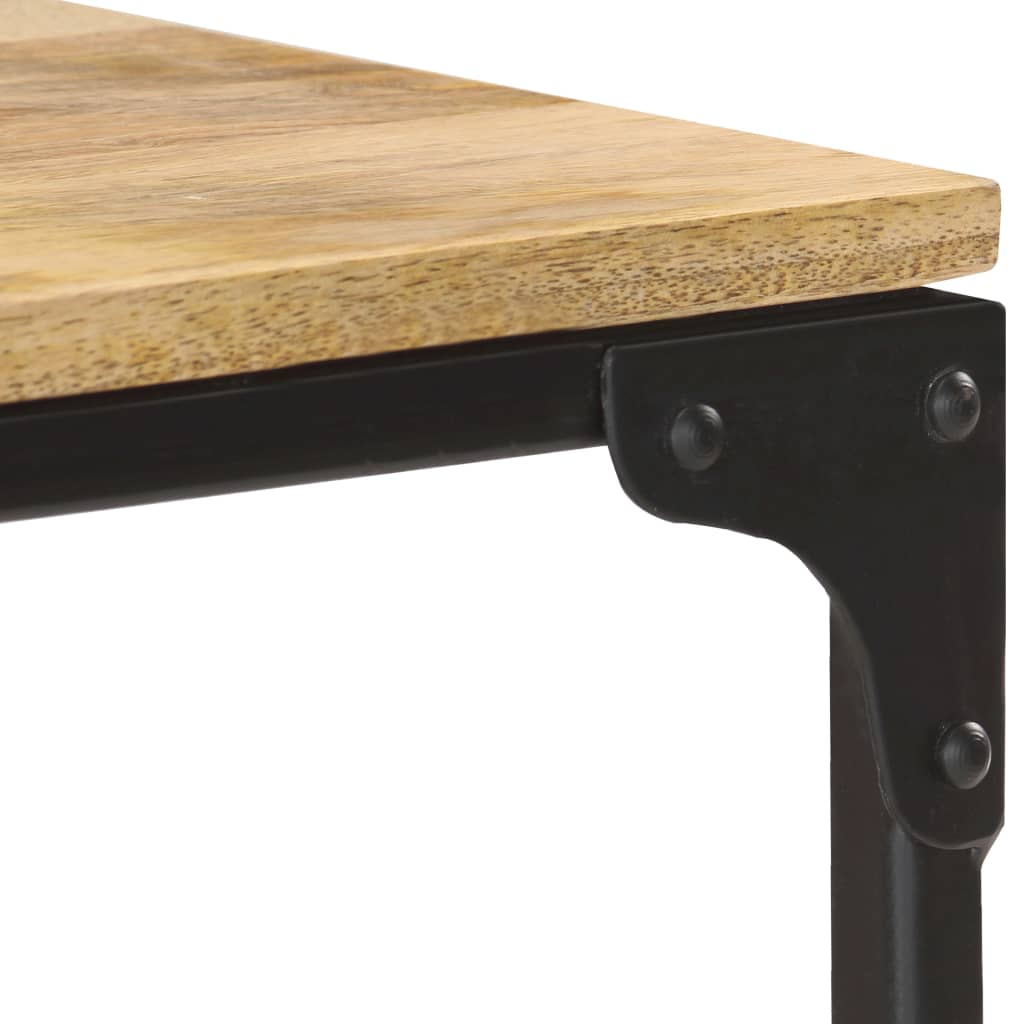Mesa De Centro De Madera Maciza De Mango 90x30x40 Cm_4
