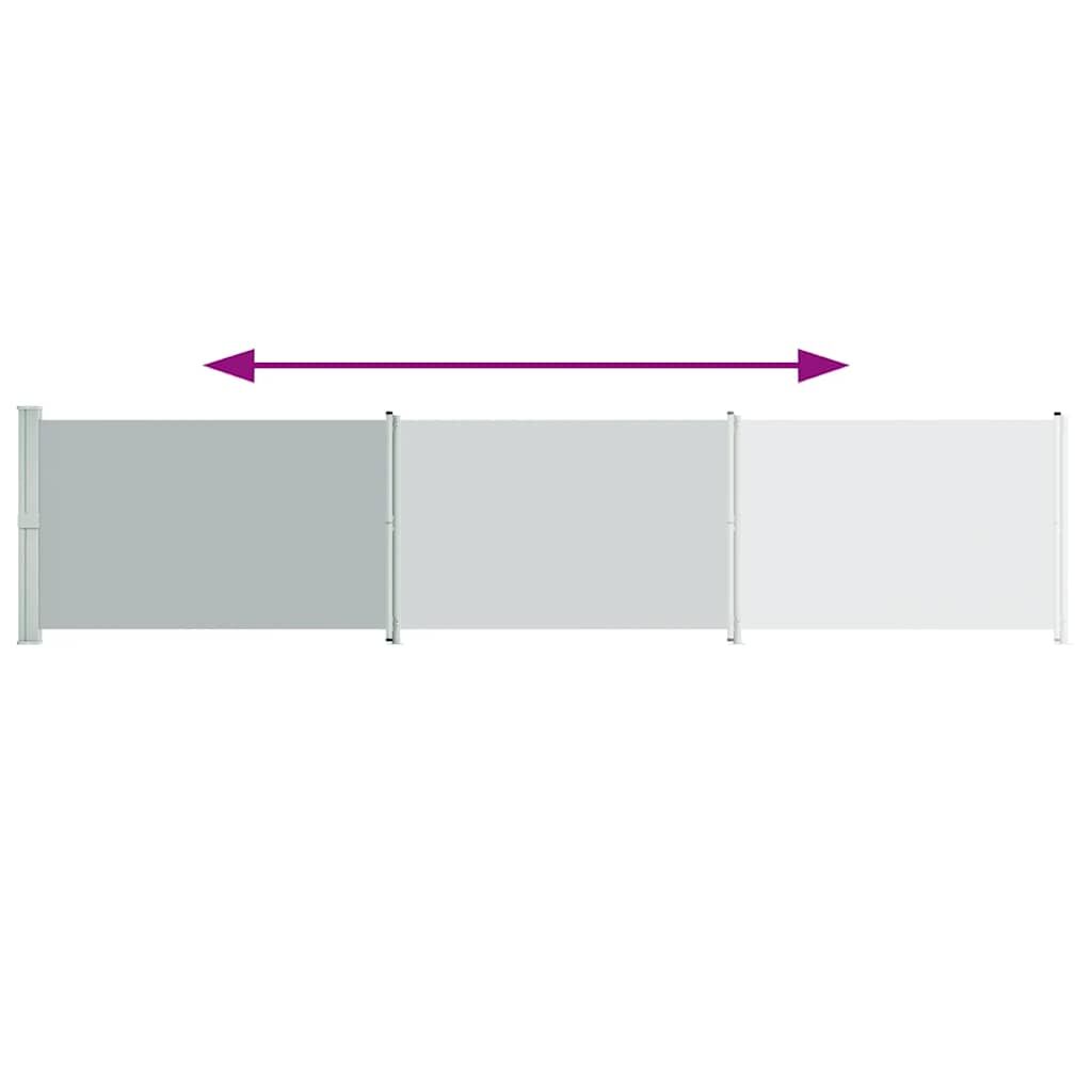 Vidaxl Toldo Lateral Retráctil Para Patio Gris 140x600 Cm_3