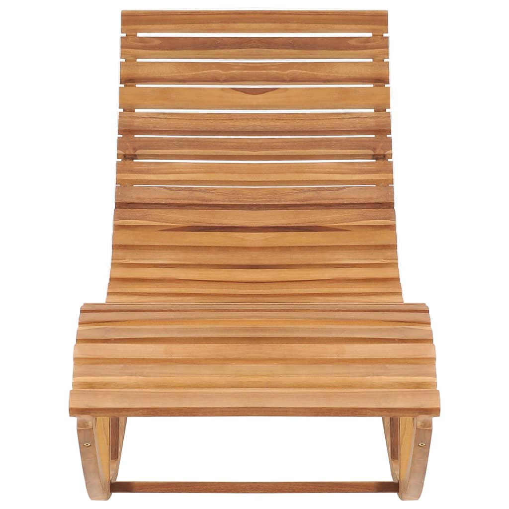 Tumbona Mecedora Con Cojín Madera Maciza De Teca_2