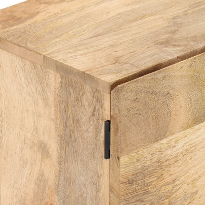 Mesita De Noche De Madera Maciza De Mango 40x30x51 Cm_3