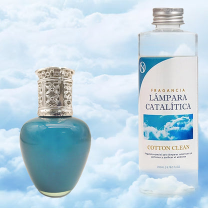 Lámpara Catalítica Aqua Marina + Fragancia Aroma Cotton Clean 200ml. Elimina Olores Y Mejora La Calidad Del Aire_3