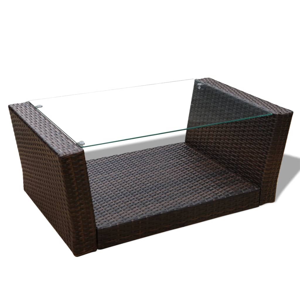 Vidaxl Set Muebles De Jardín 4 Piezas Y Cojines Ratán Sintético Marrón_5