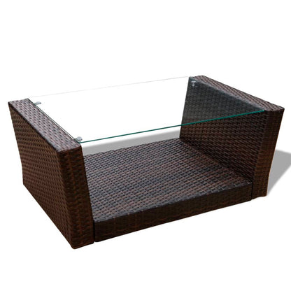 Vidaxl Set Muebles De Jardín 4 Piezas Y Cojines Ratán Sintético Marrón_5