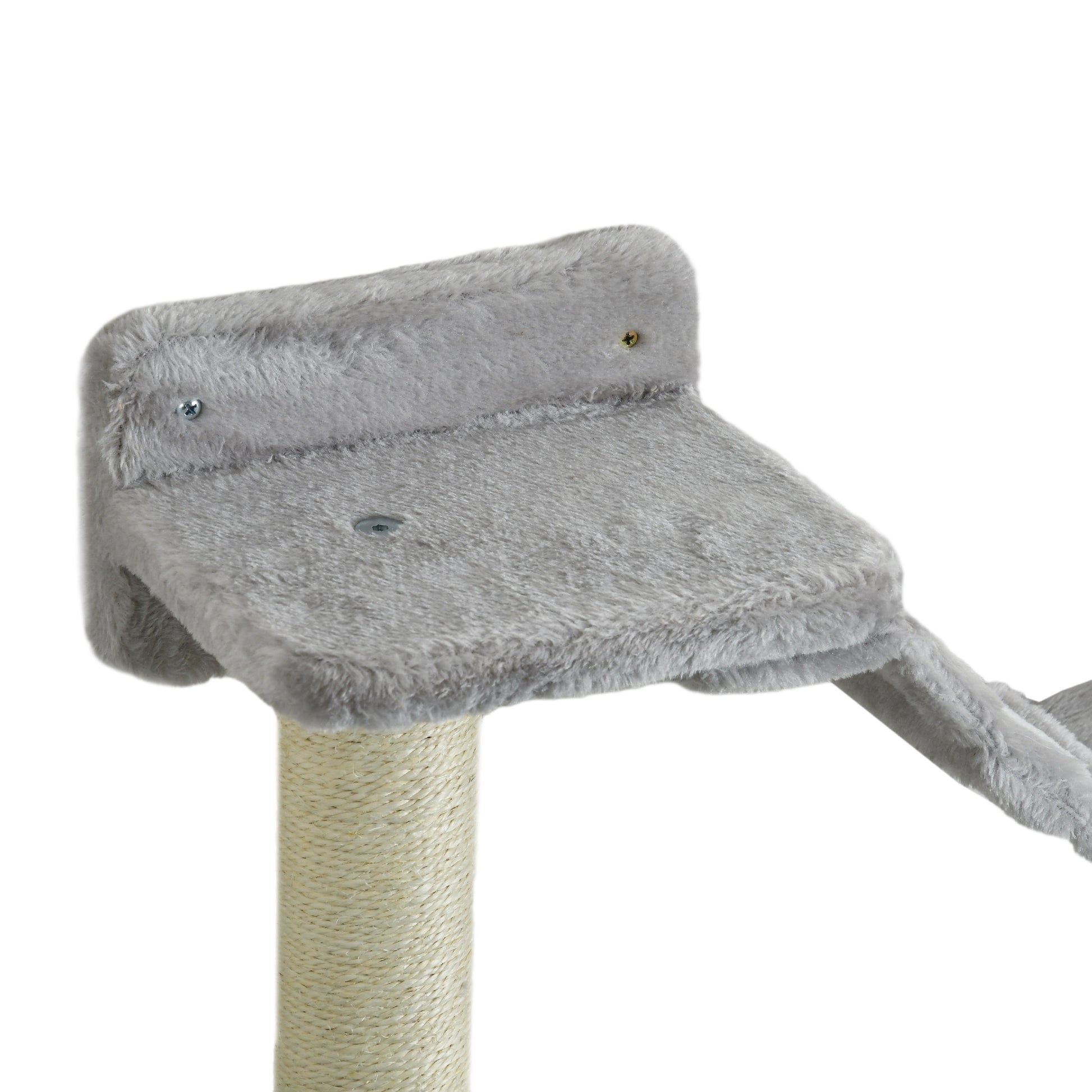 Pawhut Estante De Escalada Para Gatos De Pared Con Hamaca Bola Gris Y Beige_4