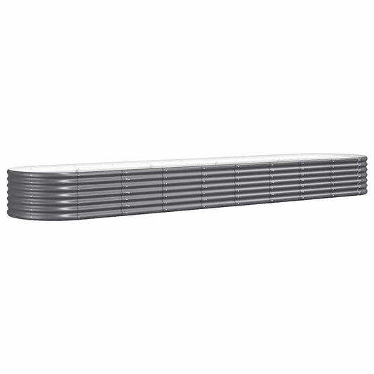 Jardinera Arriate Acero Galvanizado Antracita 368x80x36 Cm_0
