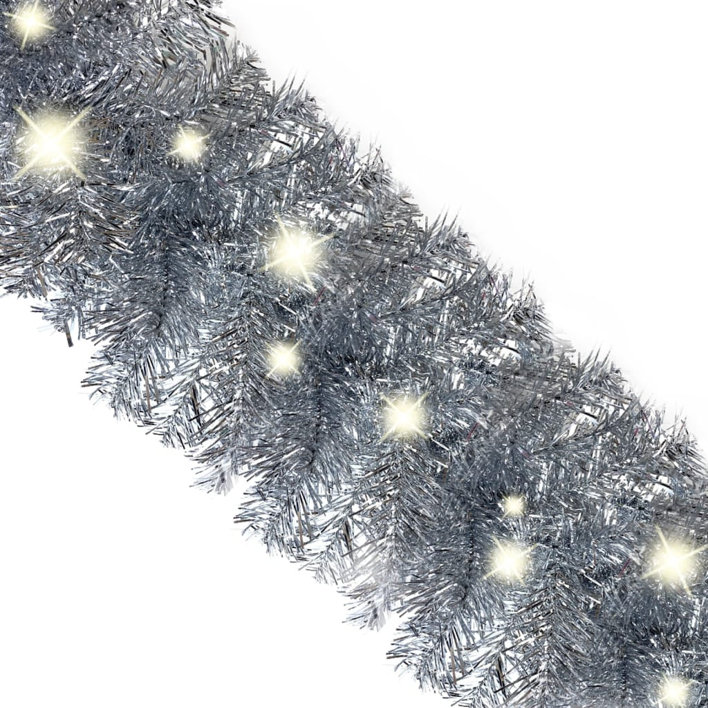 Vidaxl Guirnalda De Navidad Con Luces Led Plateado 5 M_4