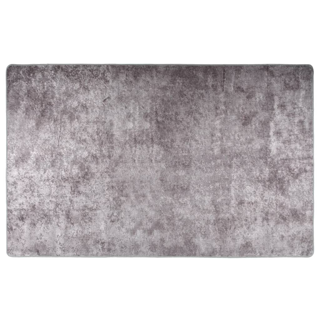 Alfombra Lavable Antideslizante Gris 160x230 Cm / Vetonek_0