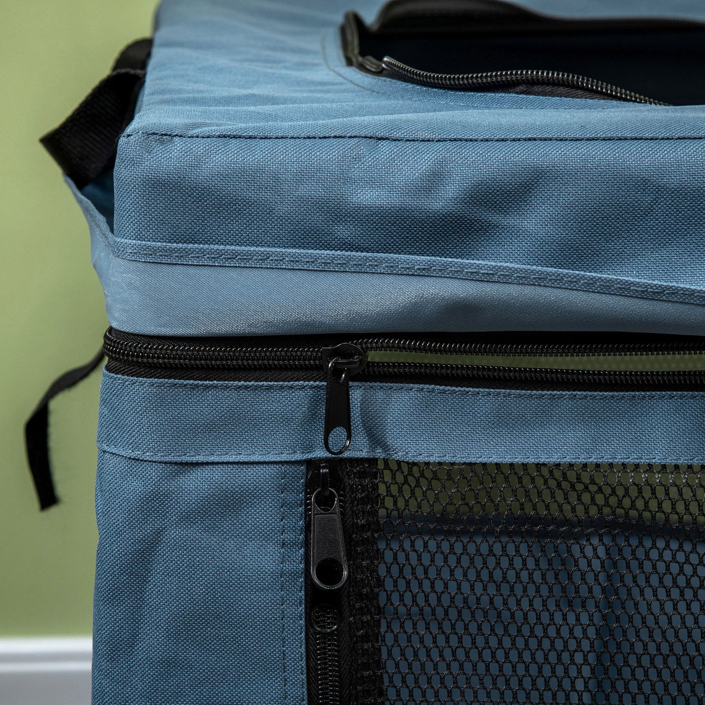 Pawhut Transportín Mochila Para Perros Gatos Cojín 48,5x34x34cm Azul_3