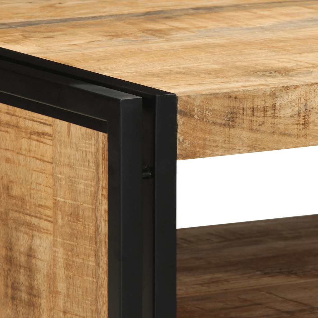Mesa De Centro 70x50x38 Cm Madera Maciza De Mango_4