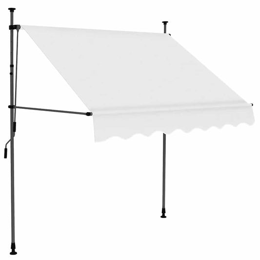 Toldo Manual Retráctil Con Led Crema 200 Cm_0