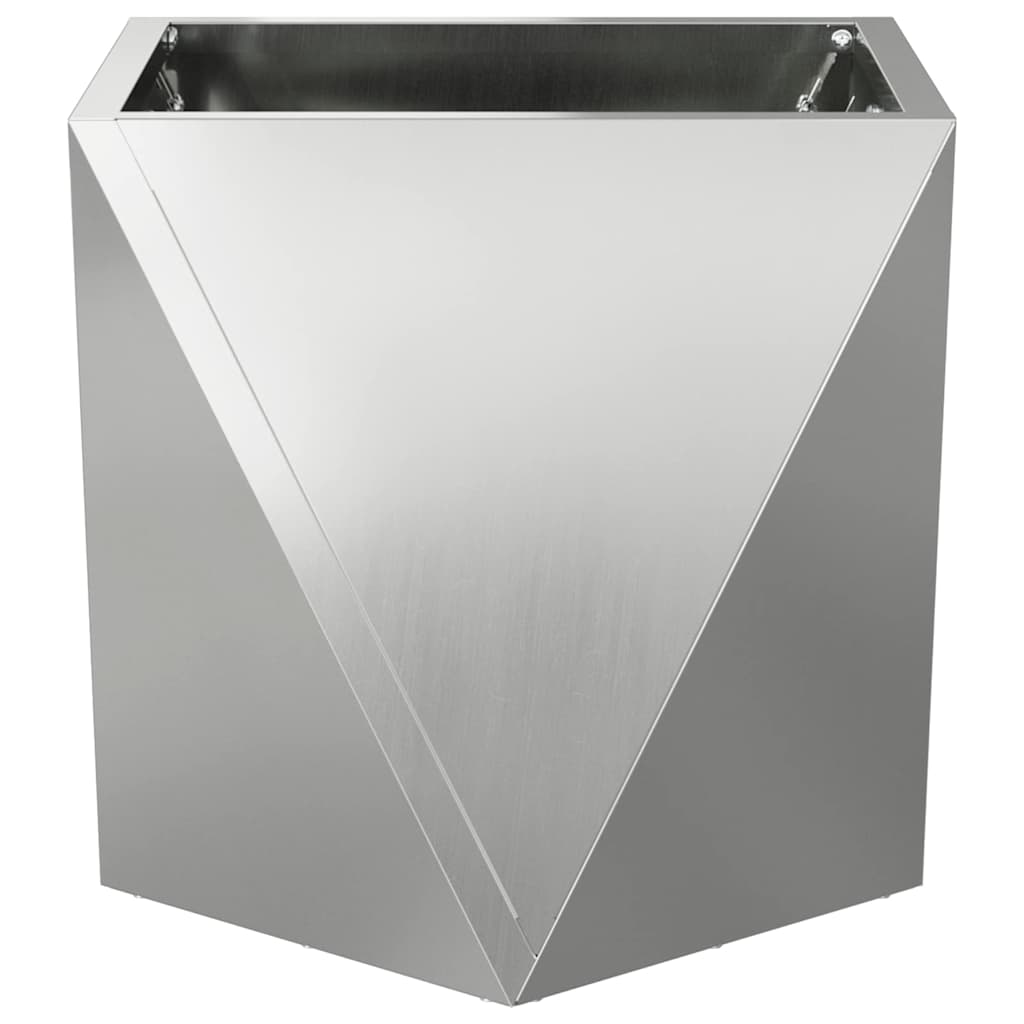 Jardinera Plateado 30 X 30 X 30 Cm Acero Galvanizado_4