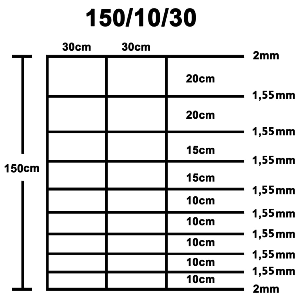Valla De Jardín De Acero Galvanizado Plateado 50x1,5 M / Vetonek_3