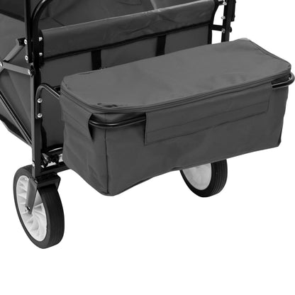 Carrito De Mano Plegable Con Capota Acero Gris_4