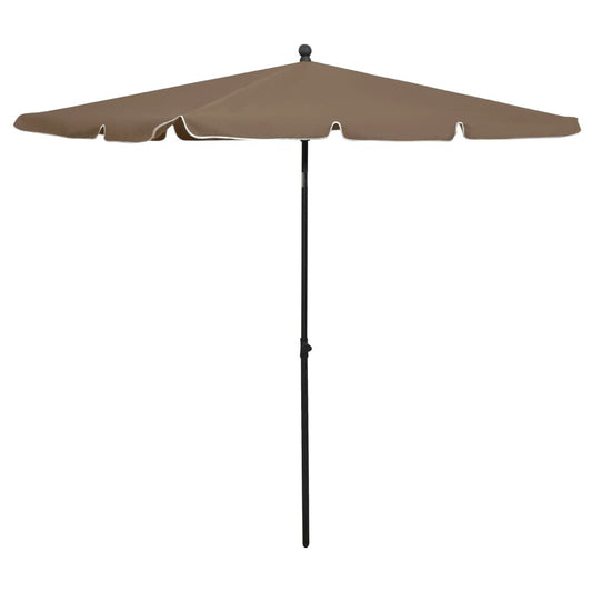 Vidaxl Sombrilla De Jardín Con Palo Gris Taupe 210x140 Cm_0
