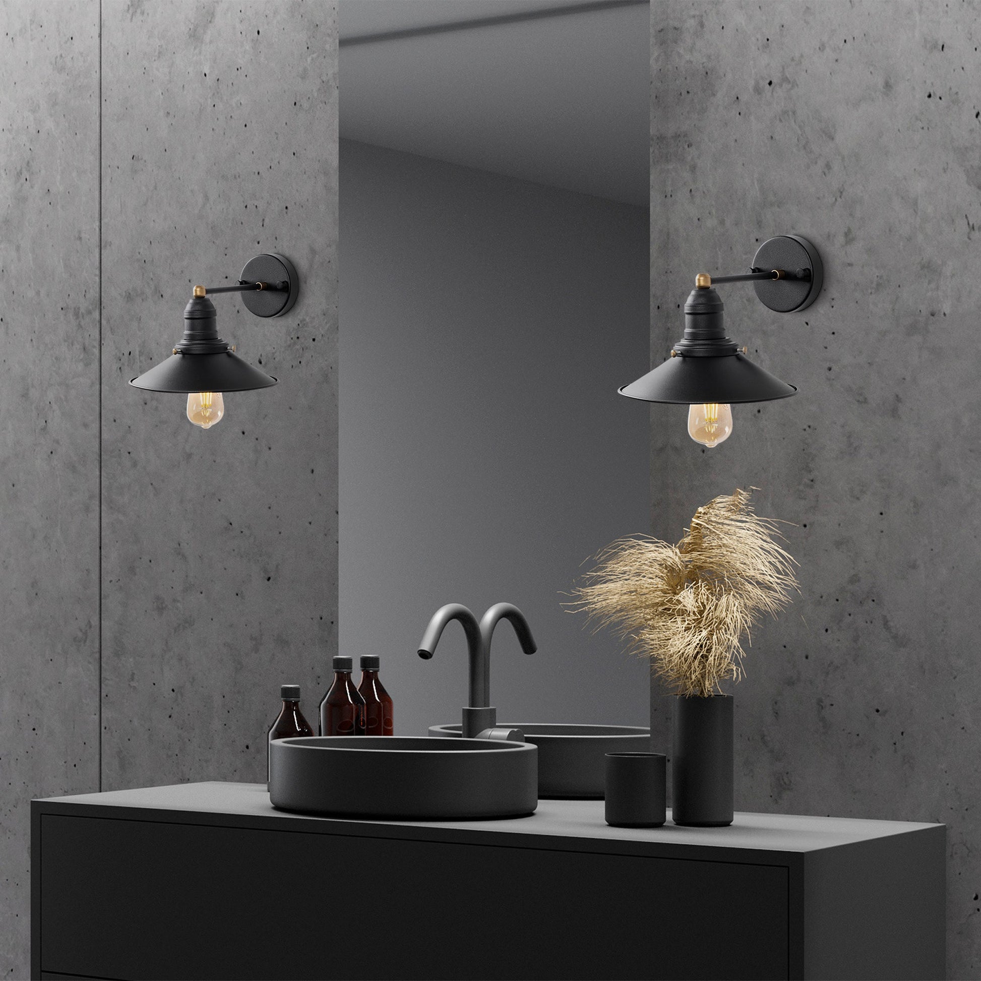 Aplique De Pared, Metal , Negro, 24x27x20, Casquillo E27 Max 40 W_3