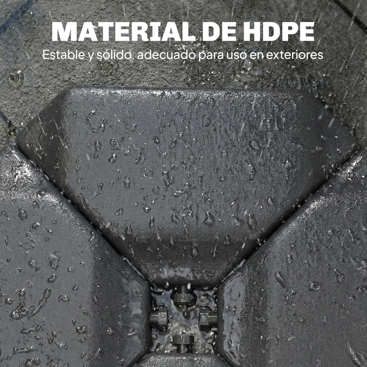 Base Para Sombrilla Outsunny Hdpe Negro 100x100x9 Cm_5