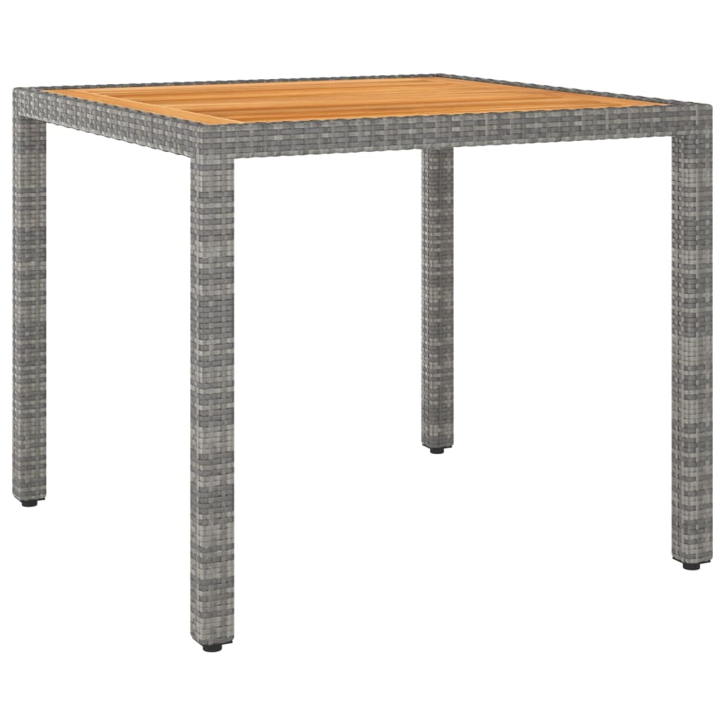 Vidaxl Juego De Comedor Para Jardín 3 Piezas Ratán Sintético Gris_5