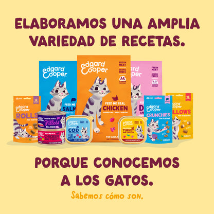 Filetes de pollo con pavo para gatos Edgard & Cooper 70 g